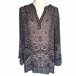 🐞Angie Boho Flaired Sleeve Tunic EUC Small